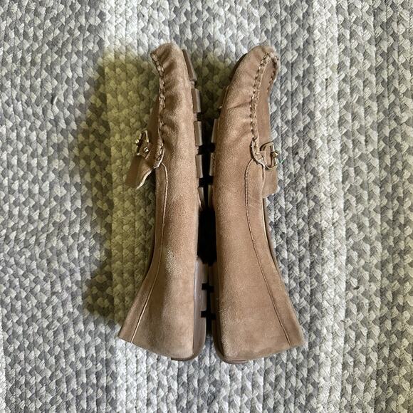 Lands End Women's Comfort Tan Suede Leather Horsebit Loafers Size 10 10b $99 - Picture 9 of 11